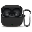 Sounce 방어적인 케이스 덮개 OnePlus Nord Buds 3r TWS Earbuds 연약한 실리콘 충격 흡수 가득 차있는 몸 보호 눈에 보이는 LED 지시자 반대로 먼지 항구 마개 안전한 정밀도 적합 (검정)