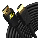 Sounce 10 미터 고속 HDMI 케이블 - Hdmi Arc Enabled | 64 Gbps | 4K 120Hz | 1080P 240Hz | 강력하고 내구성 | 32 오디오 채널까지 지원 | 골드 도금 | 10 미터, 블랙 (패키지 1)