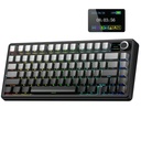 Aula F75 MAX 측 새겨진 Keycaps 3는 TFT 스크린과 Knob의 뜨거운 Swappable, PC/Mac/리눅스를 위한 RGB 역광선을 가진 75% 배치에 있는 1대의 기계적인 도박 키보드에서 1대의 기계식 키보드에서|그라디언트 그레이, 레이서 스위치 (F75MaxGrR)