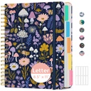 ZOTIA 큰 나선형 노트북 작업 5 Removable Dividers와 주제