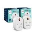 Wipro 16A Wi-Fi Smart Plug with Energy Monitoring- Geysers, 마이크로파 오븐, 에어 컨디셔너와 같은 대형 기기에 적합 (Alexa 및 Assistant와 호환)- 백색 (포장 2)