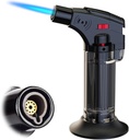 Solitude Windproof Blow Torch Jet Flame I Culinary Kitchen Gas Lighter I Refillable Butane Gas Lighter I Suitable for Fireworks, BBQs Coal, Campfire, Candle (Multicolor)