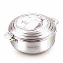 WARMEO Linea Premium 단열 스테인레스 스틸 Casseroles | 부엌용 핫 박스를 쉽게 운반 할 수 있습니다 | 은 | 2000ml