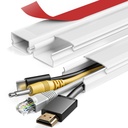 Serplex® 3Pcs 15.7in Connectable Cord Hider 벽용 One-Cord 코드 커버
