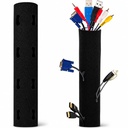 AfricaCAN 케이블 Organiser 관리자 코드 관리 시스템 슬리브 TV, 컴퓨터, 홈 극장, 스피커, Hdmi, 지퍼 케이블 (19 인치 / 48Cm) (1 팩)
