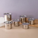 6pcs (525ml, 650ml, 750ml, 950ml, 1150ml, 1400ml)의 편평한 바닥 정상 세트