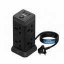 EMBOX Cube Extension Board with USB Type C | 2500W Extension Board with Switches | Extension Cord with 8 Universal Sockets Safety Shutter & Overload Protector