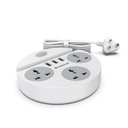 Goldmedal Zippo 1.5-Meter Extension Cord | 3 USB 충전 포트 및 모바일 홀더 | 지표가있는 마스터 스위치 | 3 보편적 인 소켓 | 모든 장치와 호환 | Home & Office | White