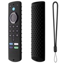 Fire TV Stick 3rd Gen 2021 Remote Full Wrap Remote Cover와 호환되는 실리콘 커버 케이스 (D-Black) [Remote NOT 포함]