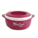 CELLO 사파이어는 부엌 1250 ml 분홍색을 위한 Casserole 뜨거운 남비를 격리했습니다 | 쉬운 반반하게 한 옥외 안전한 안 강철은 음식 뜨겁고 온난한 Casserole 뜨거운 남비는 Roti 밥 Biryani를 위해 놓았습니다