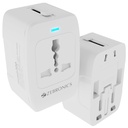Zebronics 1500W All-in-One Universal Travel Adapter, Upto 6A, Universal Socket, EU용 Swappable Pin|KR|UK|US|JP|AUS|CN, 모바일, 태블릿, 노트북, Grooming Device (Travmate 120)