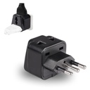 이탈리아, 리비아, 칠레 및 더 많은 (유형 L) 여행 USB 어댑터 플러그 - 2 1 - CE 인증 - Rohs Compliant - 블랙 색상 (Db12A-Blk)