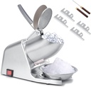 4-Blade Ice Shaver Machine Electric, 210 lbs/hr, 300W Ice Crusher Machine with Extra Blades and Ice Pick for Home and Commercial Use, Shaved Ice Machine, ETL-Listed, Silver