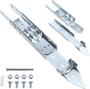 Garage Door Bracket Adjustable Garage Openers and Parts Door Reinforcement Bracket, Full Hinge Design, Silver Galvanized Steel