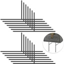 14PCS Metal Halloween Tombstone Stakes 6.5"X3" T Shaped, Foam Graveyard Stakes for Yard Lawn Outdoor Decorations