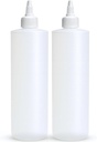 BRIGHTFROM Condiment Squeeze Bottles, 16 OZ Empty Squirt Bottle with Twist Top Cap, Leak Proof - Great for Ketchup, Mustard, Syrup, Sauces, Dressing, Oil, Arts and Crafts, BPA FREE Plastic - 2 PACK