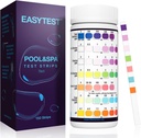 EASYTEST 7-Way Pool Test Strips, 150 Strips Water Chemical Testing for Hot tub and Spa, Accurate Test Bromine, Total Alkalinity, pH, Free Chlorine, Total Hardness, Cyanuric Acid, and Total Chlorine