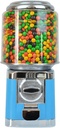 Vending Machine, Commercial Vending Machine, Candy Dispenser, Mini Vending Machines, Coin Operated Gumball Bank for Toy Capsules Bouncy Balls Candy Nut (Blue)
