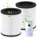 2 Pack M03 Replacement Filter Only Compatible with MOOKA M03 & B-D03 Air Purifier, Efficient Air Filter, 3-in-1 Pre-Filter, HEPA Filter, High-Efficiency Activated Carbon Filter Filtration System