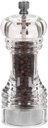 Salt and Pepper Grinder Set - Home Essentials Simple Mills- Stainless Steel with Ceramic Precision Mechanisms - Adjustable Grind, Clear Acrylic Mills, 1-Year Warranty (Salt and Pepper Mill Combo)
