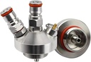 Home Brewing Mini Keg Dispenser Double Ball Lock Spear Stainless Steel Beer Growler Spear with 30cm Silicone Hose for 2/3.6/4/5/10L Mini Keg Brewing Accessories