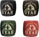 Americaware 2oz Utah Etched Matte Shots - Set of 4