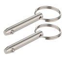 2 Pcs Quick Release Pin, Diameter 5/16"(8mm), Overall Length 2.17"(55mm), Usable Length 1.54"(39mm), Full 316 Stainless Steel, Bimini Top Pin, Marine Hardware