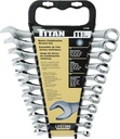 Titan 17328 11-Piece Metric Raised Panel Combination Wrench Set