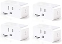 SYLVANIA Wifi Smart Plug, Voice Control, Compatible with Alexa and Google Home, Timer, On/Off, White - 4 Pack (75703)