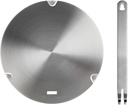 Heat Conduction Plate Heat Diffuser Induction Hob Plate Coating Thawing Plate Double-Sided Non-Slip Thermal Conductive Plate for Cooker Gas Hob(22cm), Silver