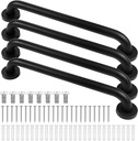 Tatuo 4 Pack Showers Grab Bars for Bathtubs 304 Stainless Steel Bathroom Safety Handrails Anti Slip Handles Grab Bars for Elderly, Senior, Pregnant (Black,16 Inch)
