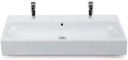 CeraStyle 080500-U-Two Hole Pinto Rectangular Ceramic Wall Mounted/Vessel Bathroom Sink, White