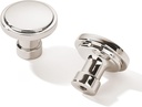10 Pack Polished Nickel Cabinet Knobs 1-3/4 Inch, Jasper Pulls Solid Dresser Knobs Drawer Knobs Kitchen Cabinet Knobs Single Hole Knob for Cabinets and Drawers Round