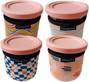 Ice Cream Sleeve Neoprene Sleeve for Ninja Ice Cream Cups, Compatible with NC301 NC300 NC299AMZ Series Ice Cream Maker Containers -(Mix, 4-Pack) (Other)