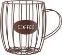 Miles Kimball Coffee Cup Wire Basket, Brown, One Size Fits All