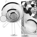 Anaeat Fine Mesh Strainers - Premium Stainless Steel Colander Sieve Sifters, with Durable Mesh and Sturdy Handle, Excellent for Sifting Dry ingredients, Flour, Pastas, Rice, Tea (2.8"+4.73"+7.09")
