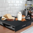 21. 2 x 14. 7 Inches Black Wooden Rv Stove Top Cover Stove Top Sink Cover Noodle Cutting Board for Electric Gas Burners Sink Noodle Board