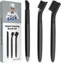 MR.SIGA Grout Cleaner Brush Set, Detail Cleaning Brush Set for Tiles, Sinks, Drains, Grout Brush for Edge, Crevice Cleaning