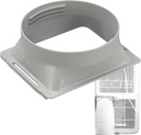 Portable Air Conditioner Exhaust Hose Coupler 5.9 Inch AC Exhaust Hose Window Adapter AC Hose Extension Connector Air Conditioner Unit Tube Connector for Air Conditioning Accessories Square to Round
