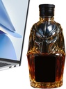 Glass Liquor Bottle - 300ml Decanters for Alcohol | Airtight Lid 3D Design Empty Container Jar for Beverage Drinks Cellar Wine Gathering Commercial Display