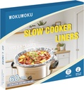 60×Slow Cooker Liners, 13"x 21" Cooking Bags Large Size Disposable Pot Liners, Fit 3QT to 8QT for Slow Cooker Cooking Trays, Multi-Purpose Durable Cooking Bags, BPA Free