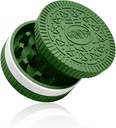 Grinder, 2.2 Inch Stronger Grip Biscuit Shape Design Grinder (Single, Green)