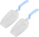 2pcs Narrow Front Wide Back Ice Cube Scoops for Kitchen Reusable Flour Scoop