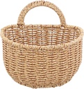 Cabilock Wall Hanging Fruit Vegetable Basket Woven Storage Basket Rustic Kitchen Decor Hanging for Home Garden