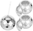 GLEAVI Retro Design Disco Ball Cups Plastic Glasses Shot Glasses Mini Goblet for Parties Bars Nightclubs and Outdoor Activities