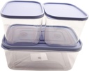 Stackable Refrigerator Organizer Bins Thickened Pet Food Storage Containers for Fruit Snacks Bread Freezer Boxes for Home Fridge and Pantry