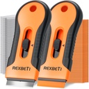 REXBETI Razor 블레이드 스크레이퍼 도구, 페인트, 윈도우, 유리 Stovetop 스크레이퍼