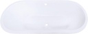 VCTPN632717 63-Inch Cast Iron Oval Drop-In Tub with Center Drain, White