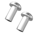 ALLCLEAN 3/16" Diameter X 3/8" Length Solid Aluminum Brazier Head Rivets,Aluminum Boat Rivets,Round/Dome Head Rivet,Pack of 150