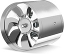 Exhaust Fan 7-inch Inline Duct Fan, 500CFM, Kitchen Powerful Oil Fume Ventilating Fan Household Window Type Duct Exhaust Fan with 7 Blades Bathroom Exhaust Fan Vent Fan/Exhaust Fans(Silver,Without wir